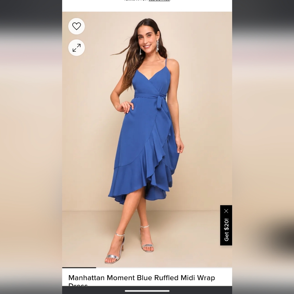 Lulus Manhattan Moment Dress, Small blue